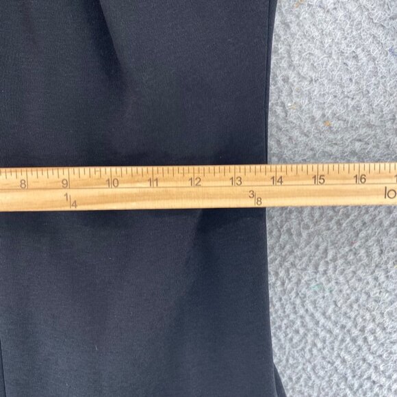 Armani Dress Womens 4 Black Sheath 3/4 Sleeve Notch Neck Career Office Modest - Picture 9 of 11